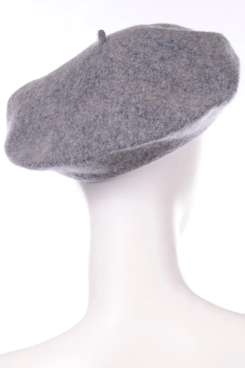 Lord & Taylor Beret Boutique Vintage Gray Wool Hat
