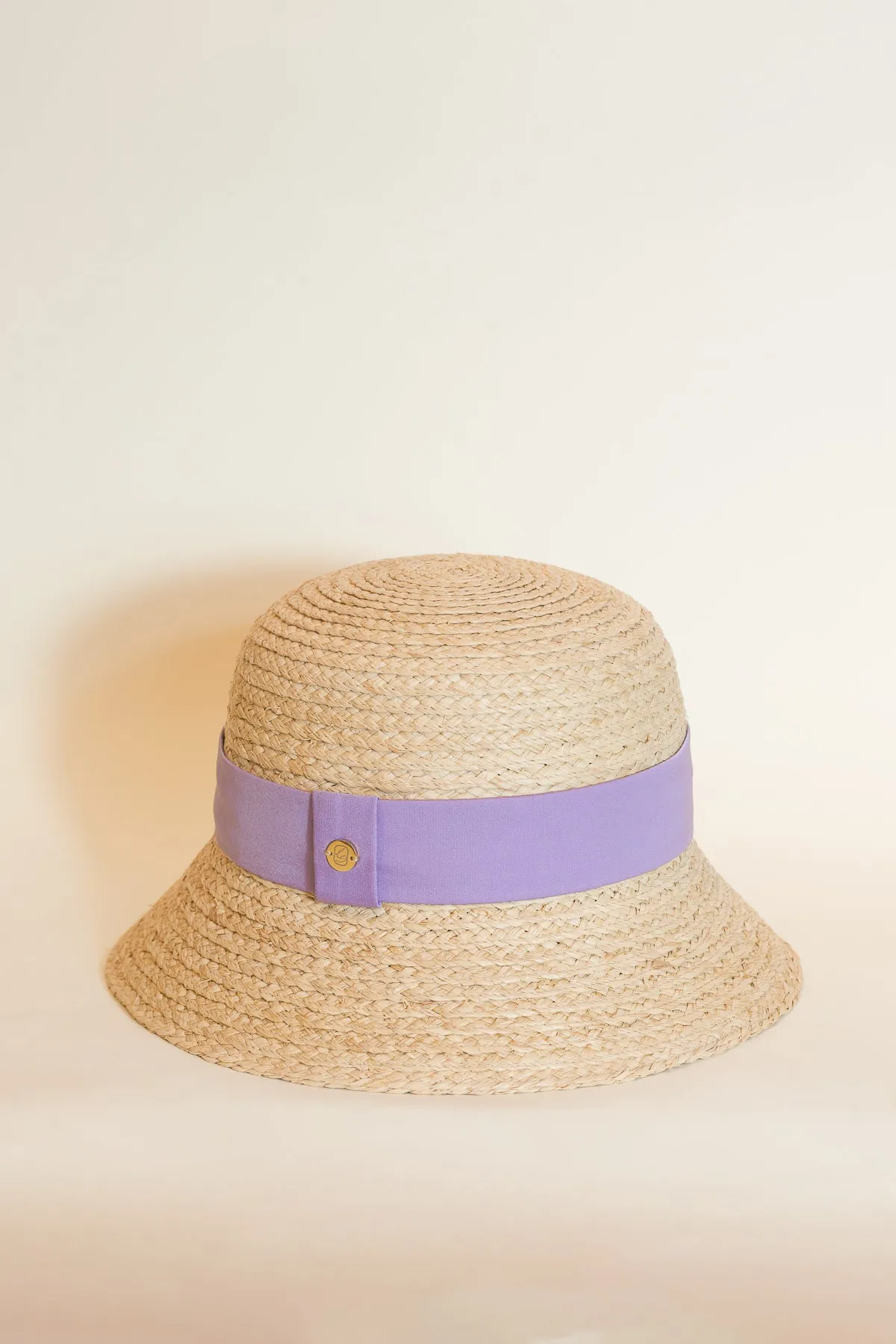 Lucienne raffia cloche hat