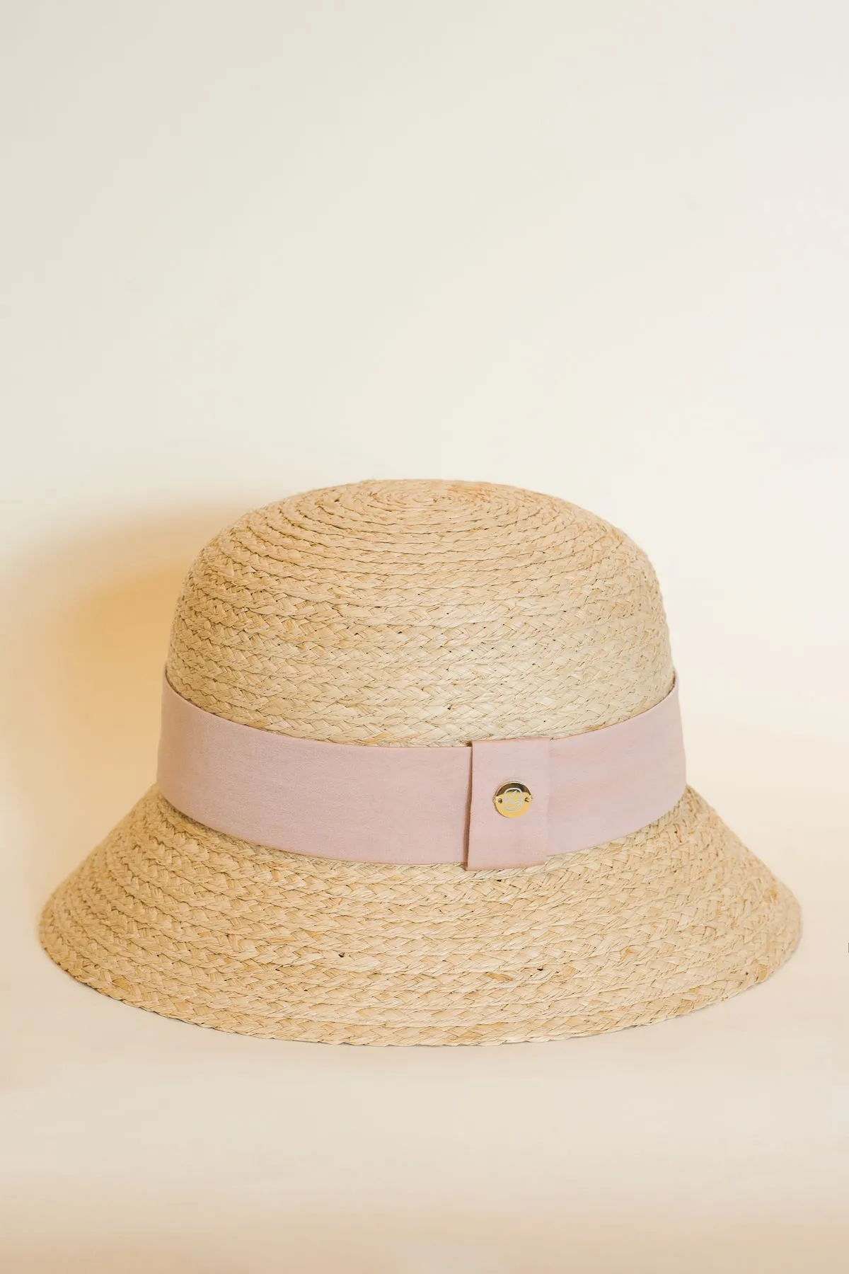 Lucienne raffia cloche hat
