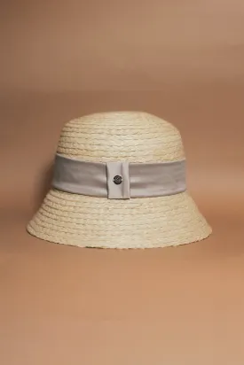Lucienne raffia cloche hat