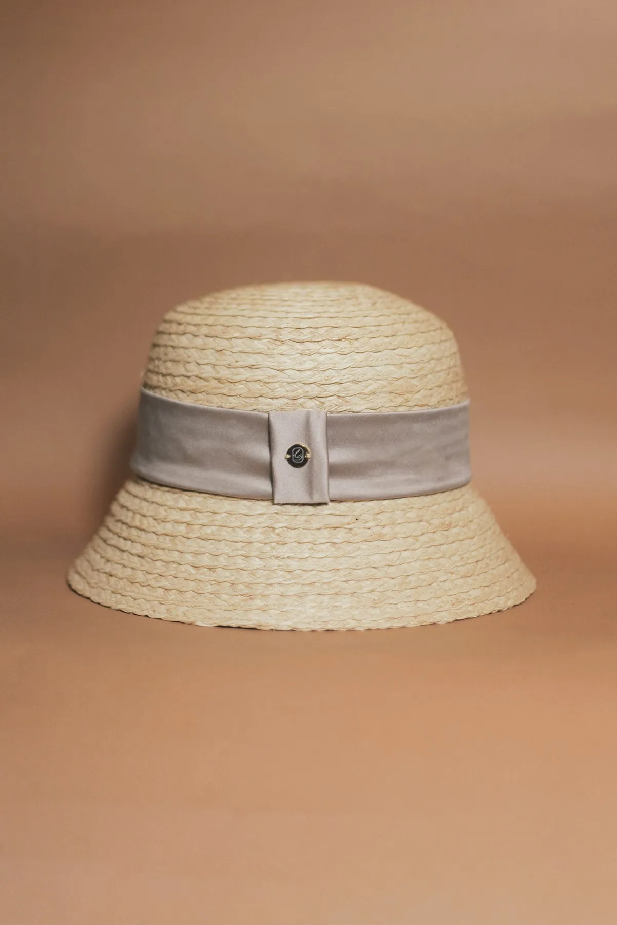 Lucienne raffia cloche hat