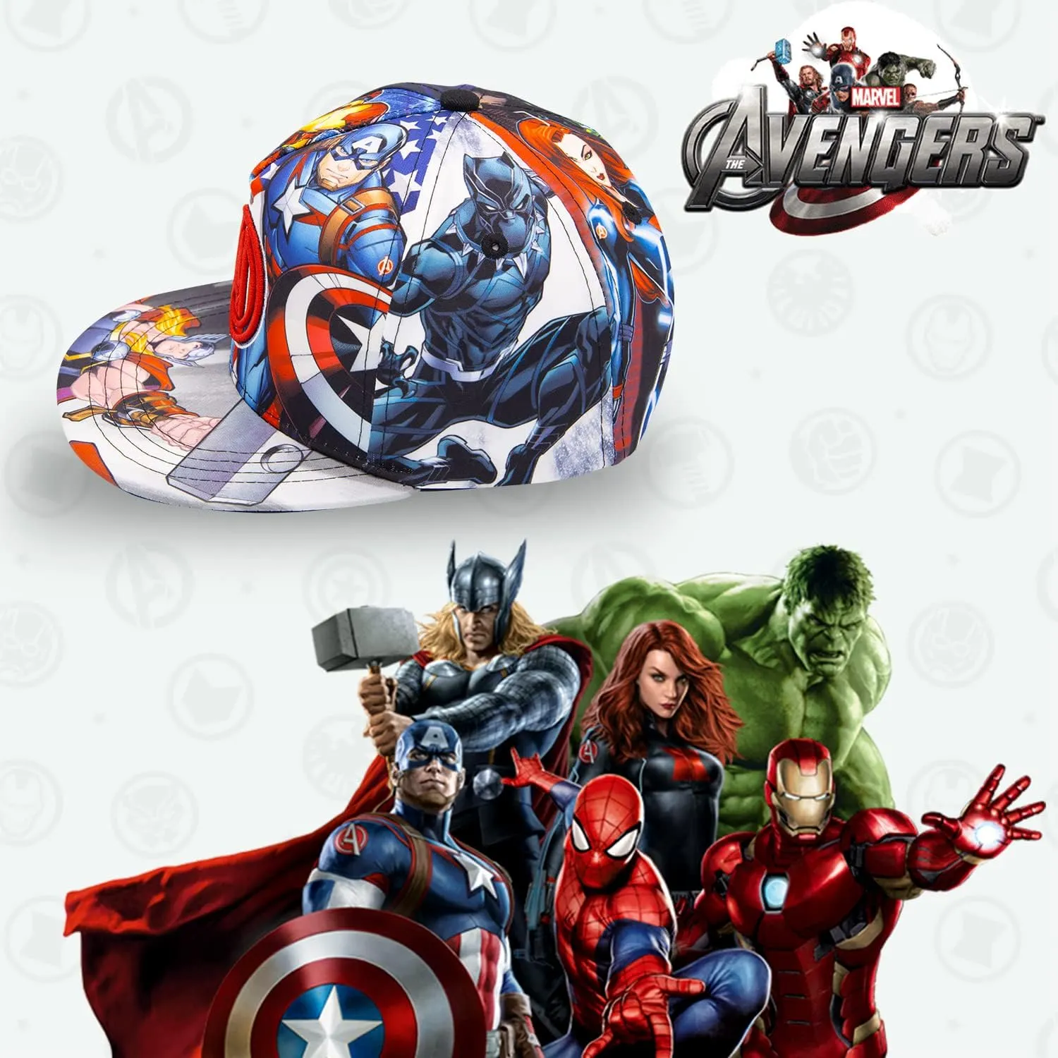 Marvel Legends Captain America, Ironman, Avengers, Hulk Baseball Cap for Boys  Avengers Hat Youth Ages 5-14