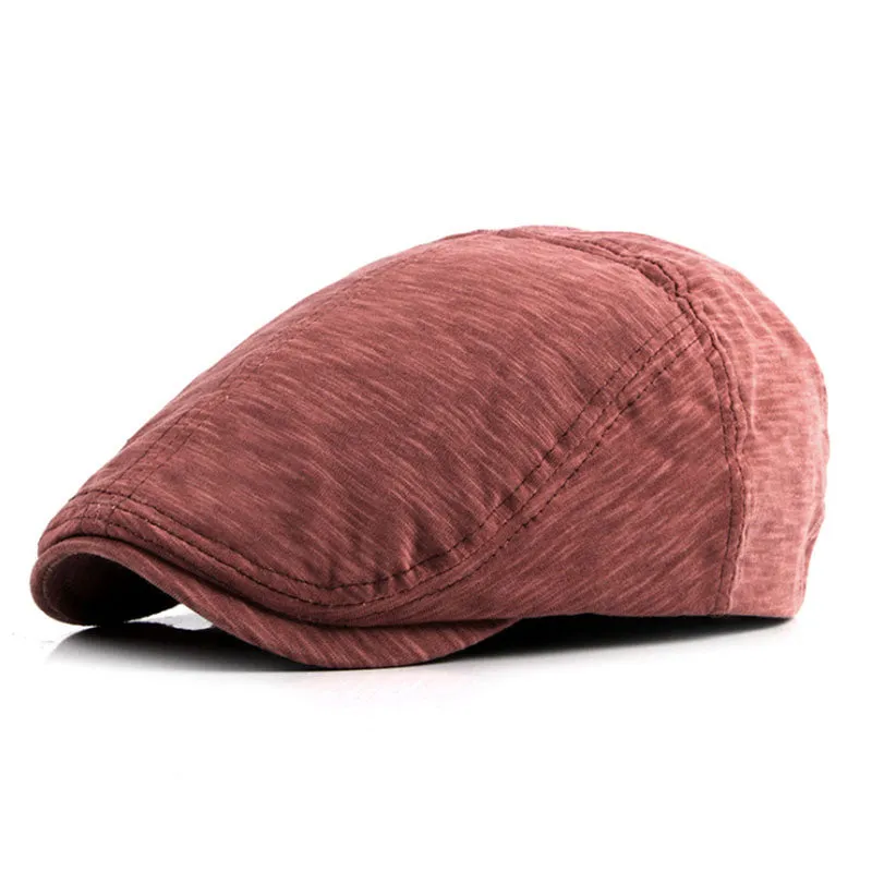Men's Fashion Beret Hats - Navy Blue,Light Gray,Khaki,Dark Blue,Black,Red