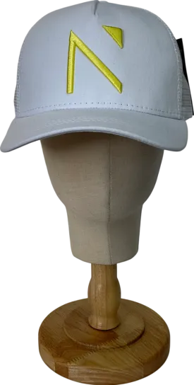 nativeattire The White And Yellow Signature 'n' Mesh Trucker Cap One Size