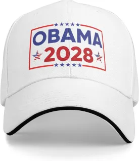 Obama 2028 Hat Obama for President 2028 Hat Adjustable Trucker Cap for Men Women Made in USA