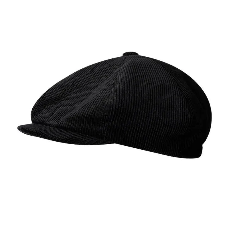 Outdoors Corduroy Octagonal Newsboy Beret Cap