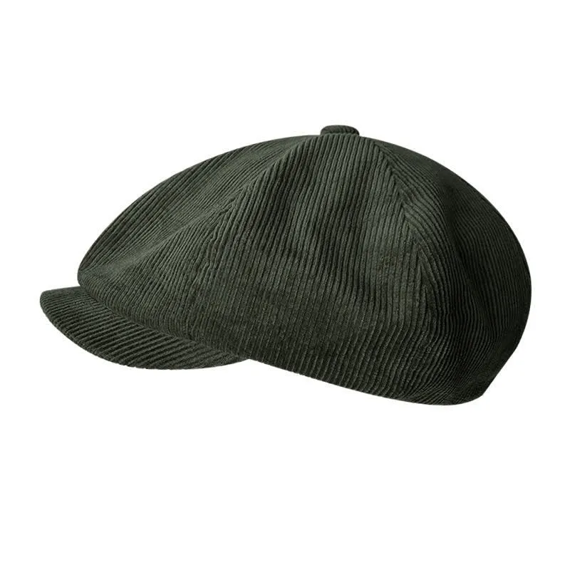 Outdoors Corduroy Octagonal Newsboy Beret Cap