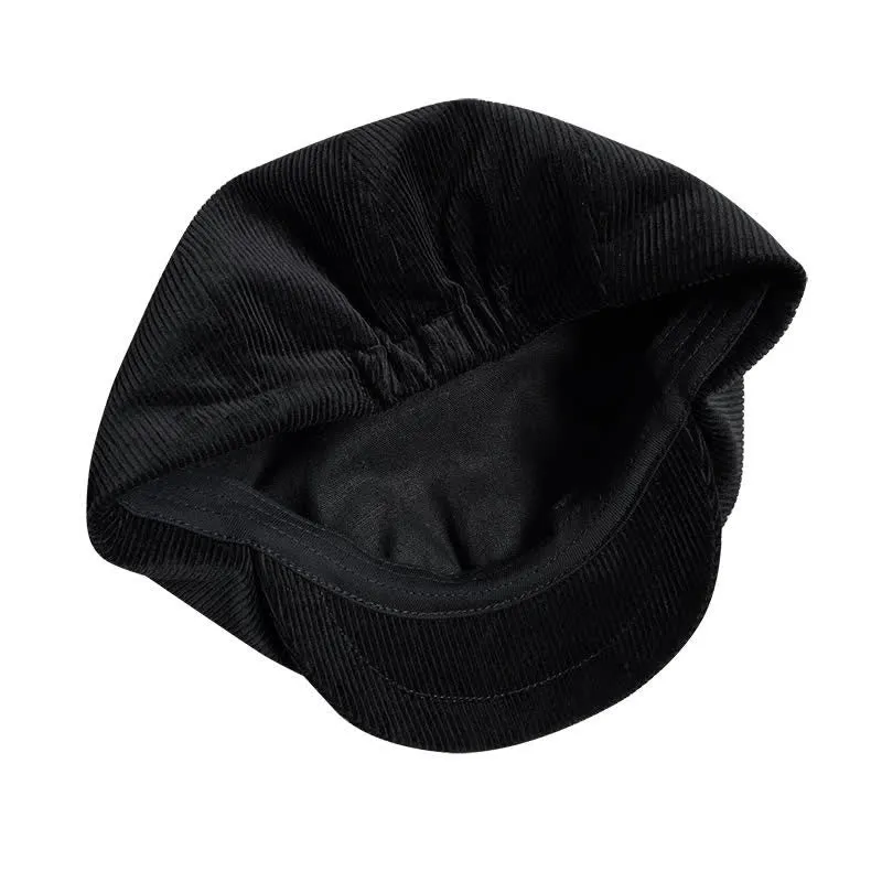 Outdoors Corduroy Octagonal Newsboy Beret Cap