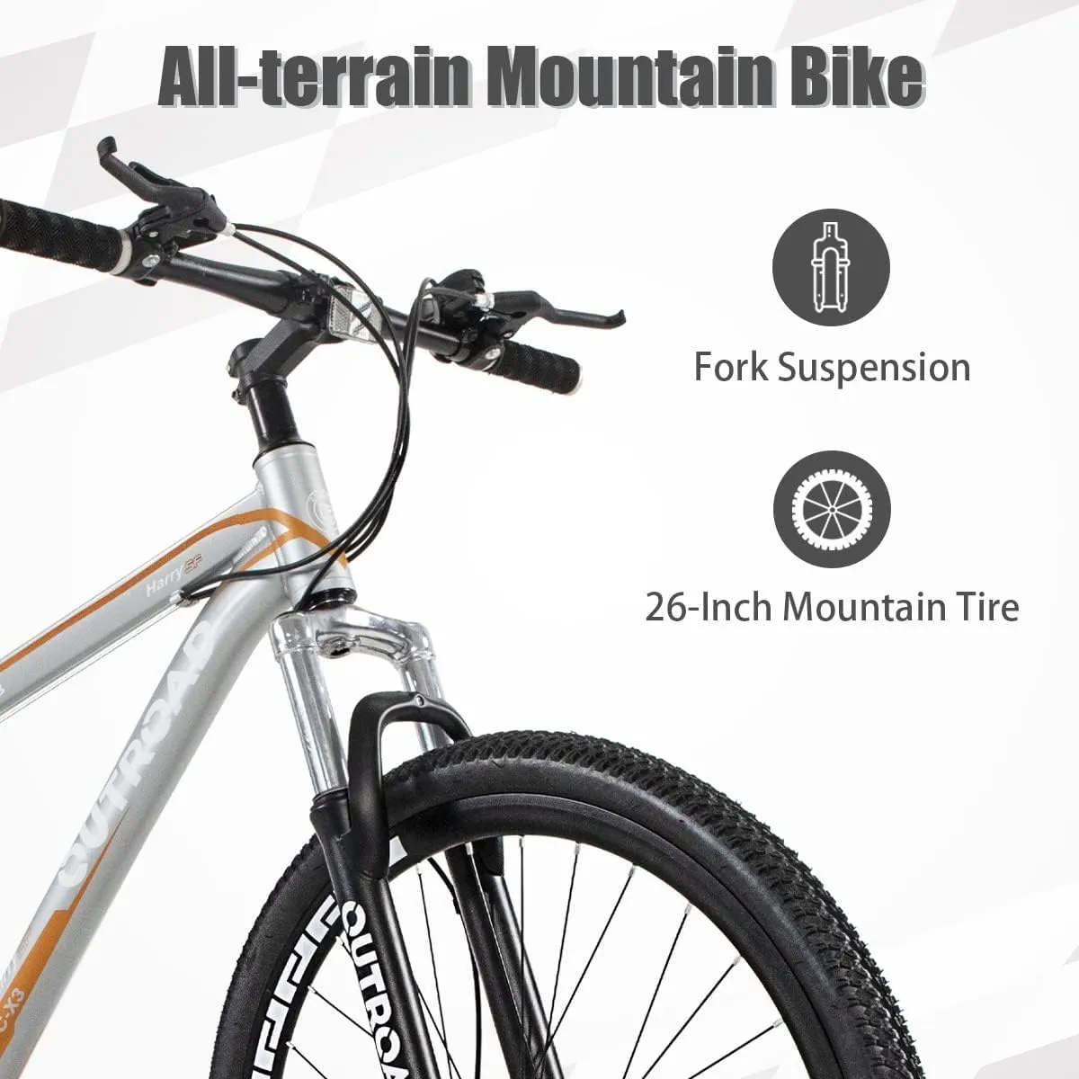 Outroad Folding Mountain Bike Foldable/Unfoldable Bike 26 Inch for Adult, 21-Speed Dual Suspension High-Carbon Steel MTB Foldable Bicycle, Dual Disc Brake Folding Bikes for Women and Men