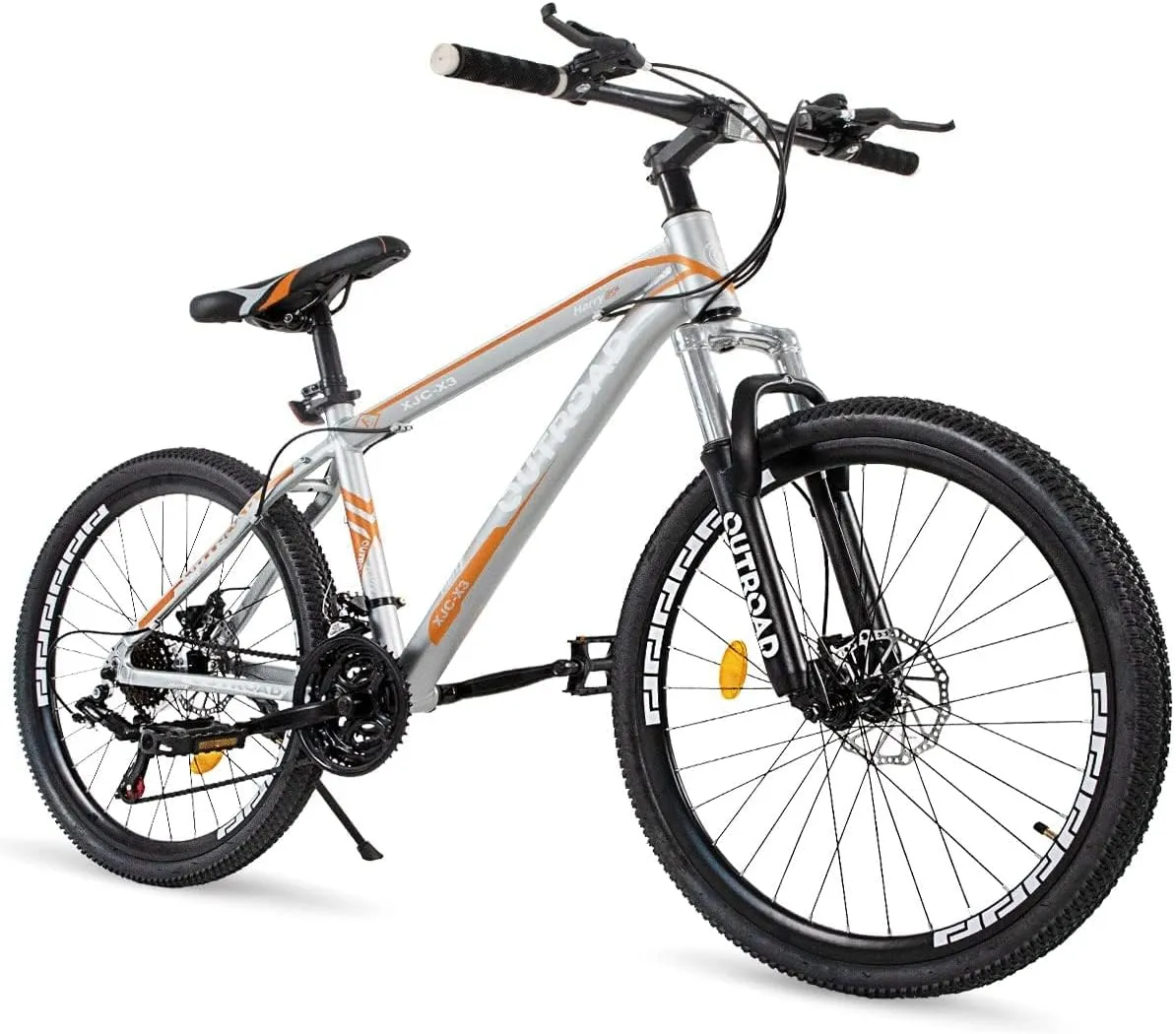 Outroad Folding Mountain Bike Foldable/Unfoldable Bike 26 Inch for Adult, 21-Speed Dual Suspension High-Carbon Steel MTB Foldable Bicycle, Dual Disc Brake Folding Bikes for Women and Men