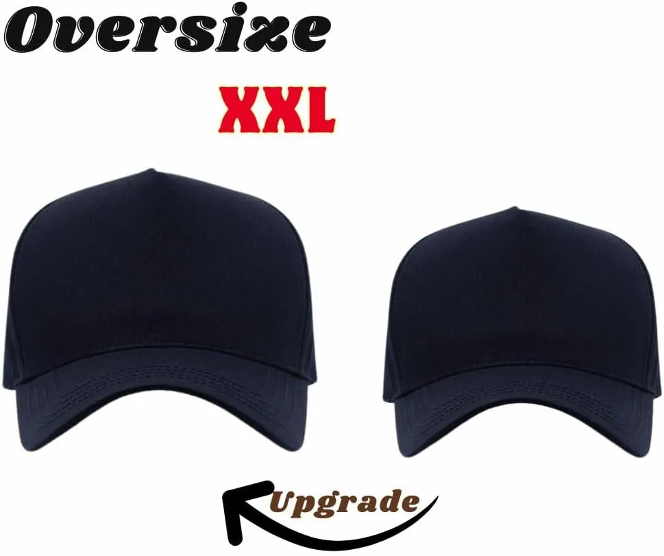 Oversize XXL Mesh Trucker Hat for Men Big Head Hats High Crown Baseball Cap Adjustable 23.6"-25.6"