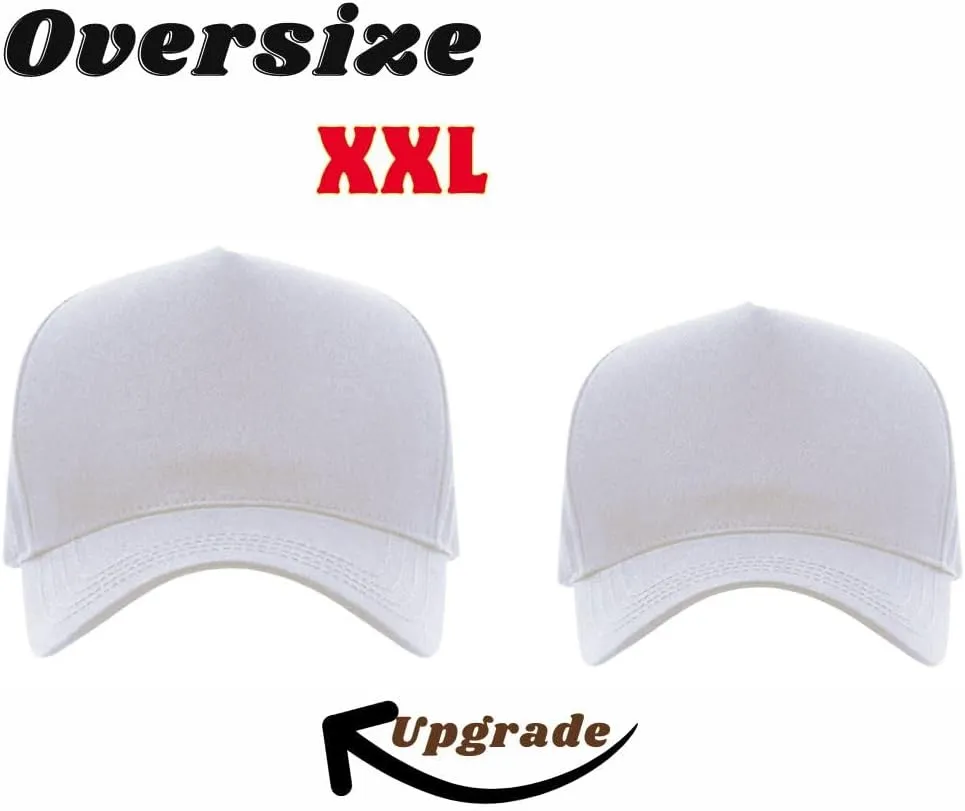 Oversize XXL Mesh Trucker Hat for Men Big Head Hats High Crown Baseball Cap Adjustable 23.6"-25.6"
