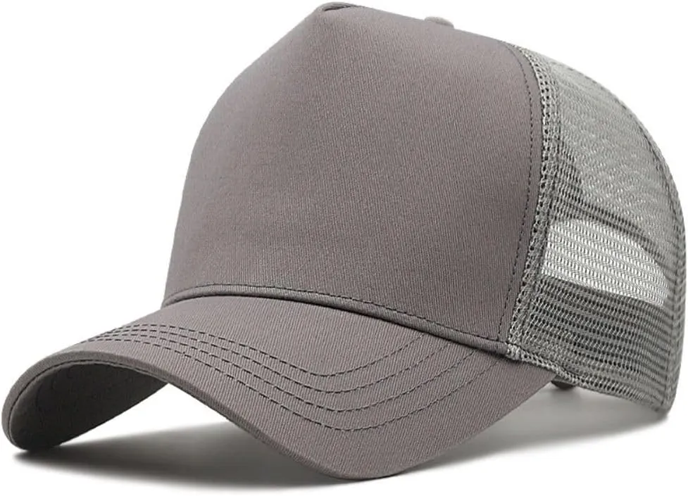 Oversize XXL Mesh Trucker Hat for Men Big Head Hats High Crown Baseball Cap Adjustable 23.6"-25.6"