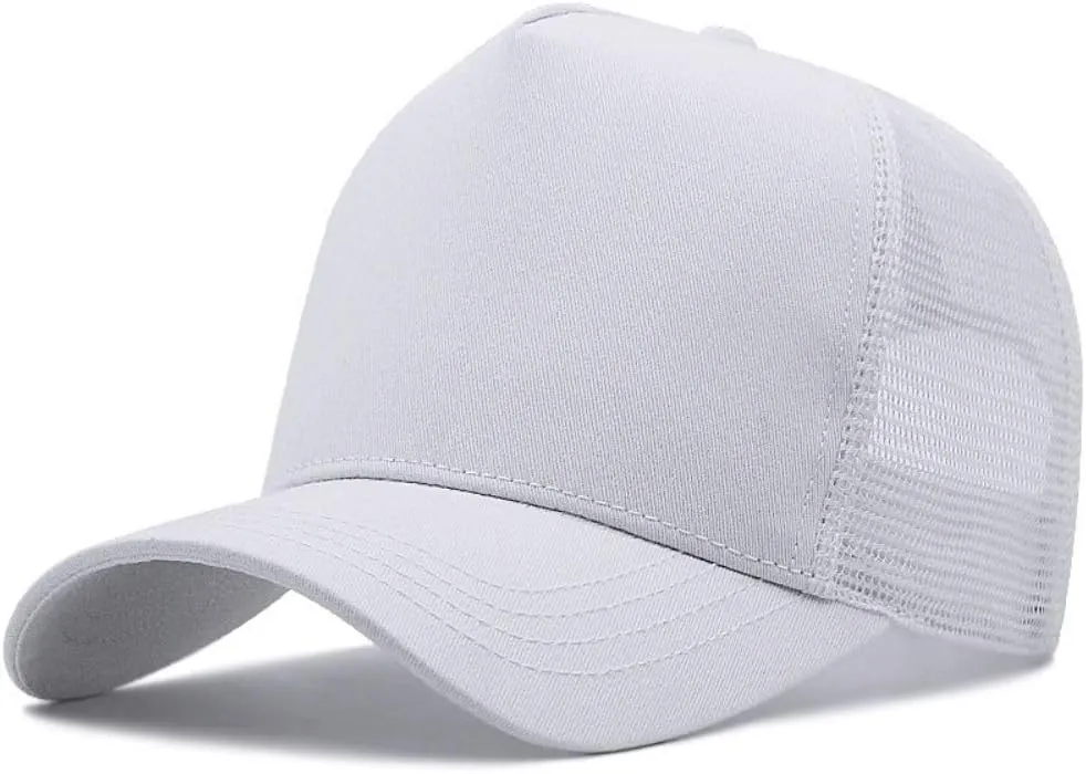 Oversize XXL Mesh Trucker Hat for Men Big Head Hats High Crown Baseball Cap Adjustable 23.6"-25.6"
