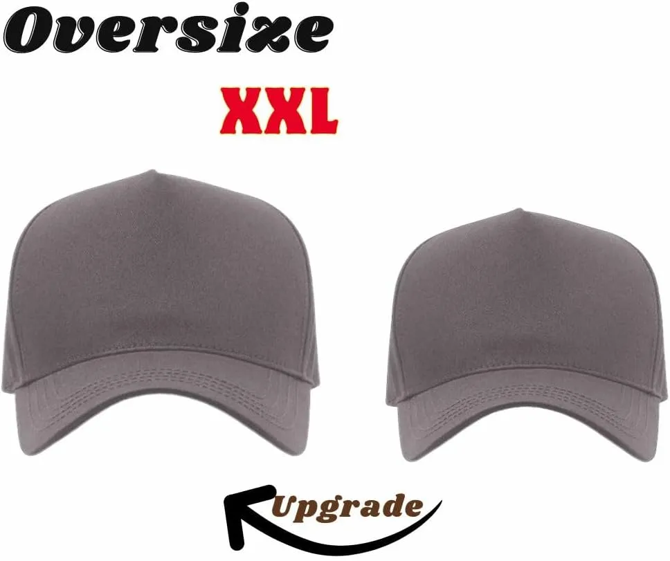 Oversize XXL Mesh Trucker Hat for Men Big Head Hats High Crown Baseball Cap Adjustable 23.6"-25.6"