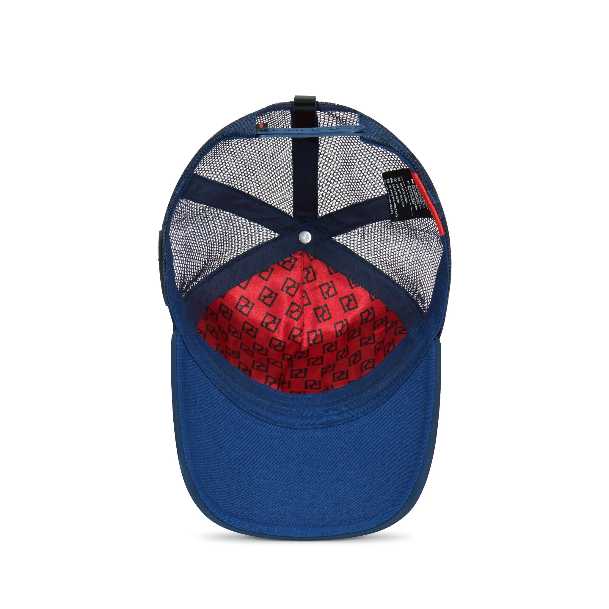 Partch Dulxy Trucker Hat Navy Blue Removable Clip