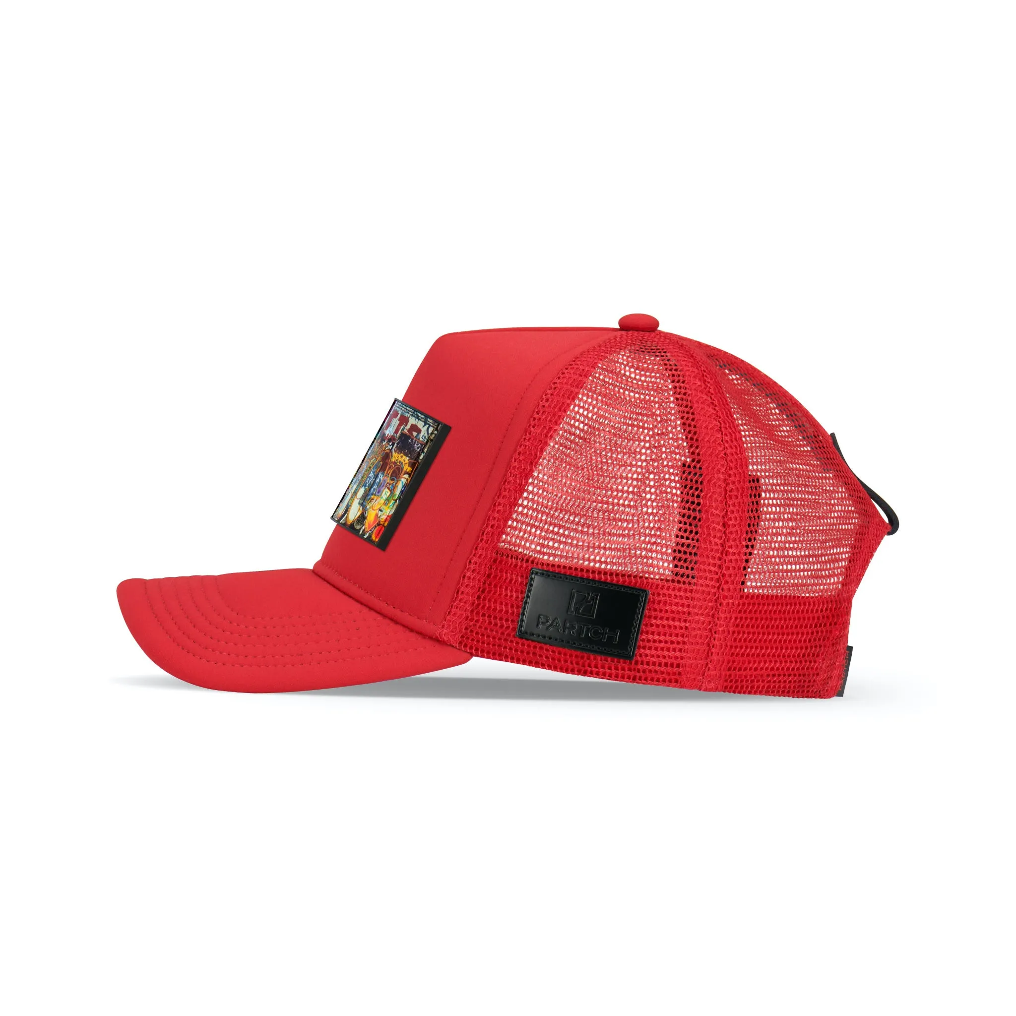 Partch Dulxy Trucker Hat Red Removable Clip