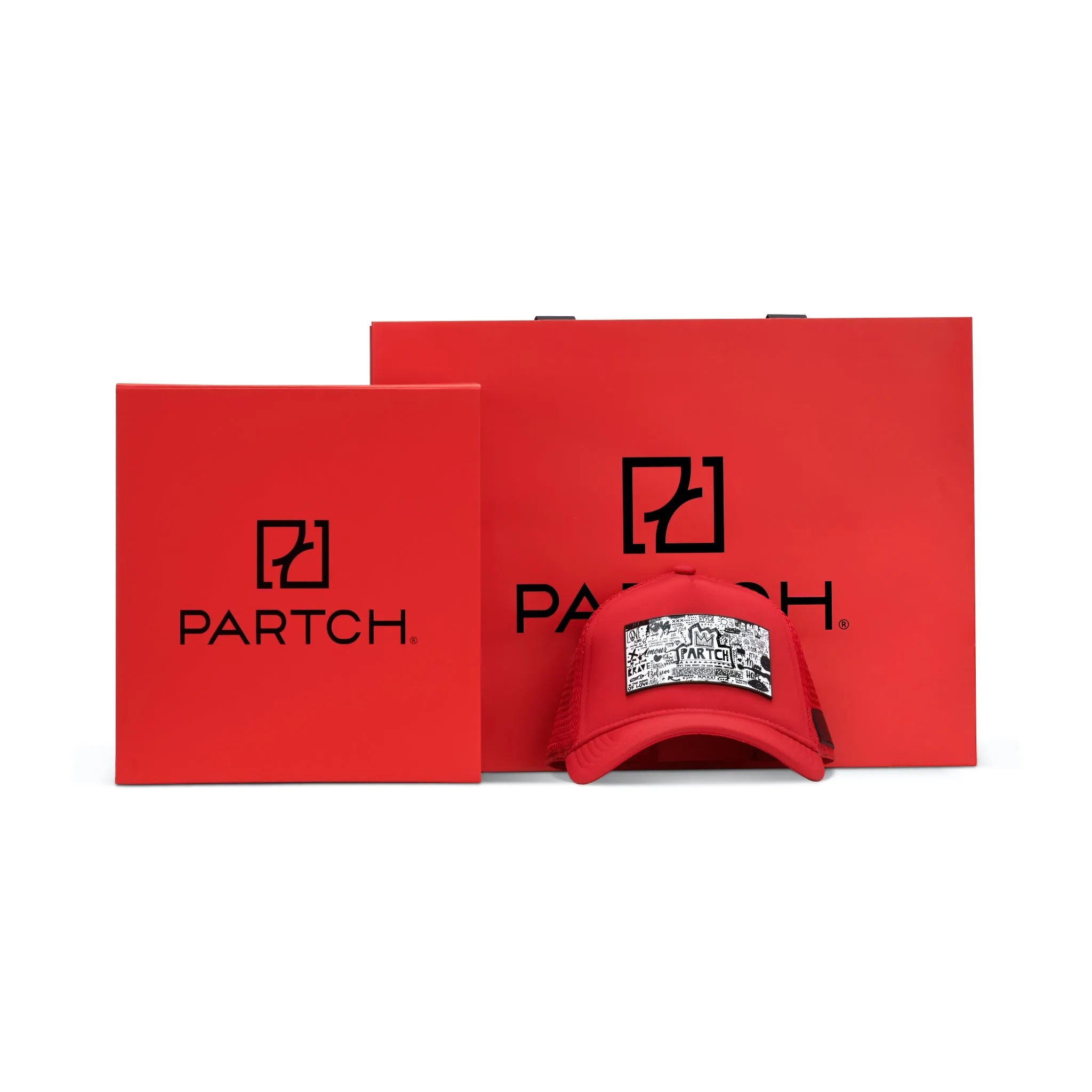 Partch Dulxy Trucker Hat Red Removable Clip