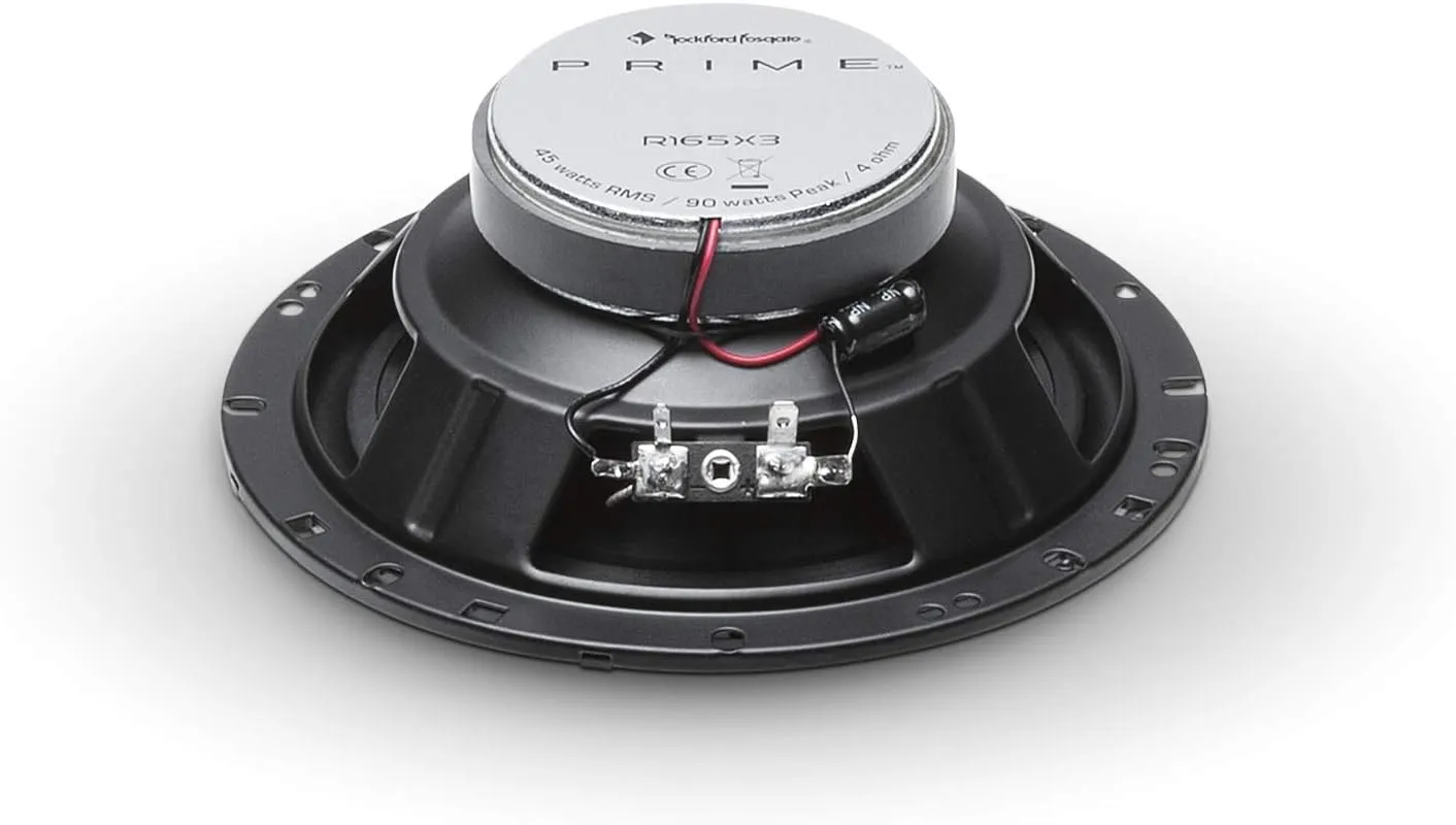 Rockford Fosgate Prime R165X3 6.5" 3-Way Full Range Coaxial Speakers (Pair)