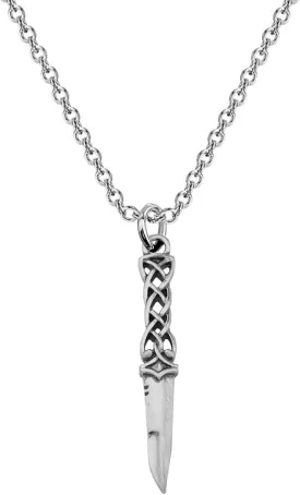 Silver Celtic Dagger Necklace Scottish Pendant Necklace Scotland Jewelry