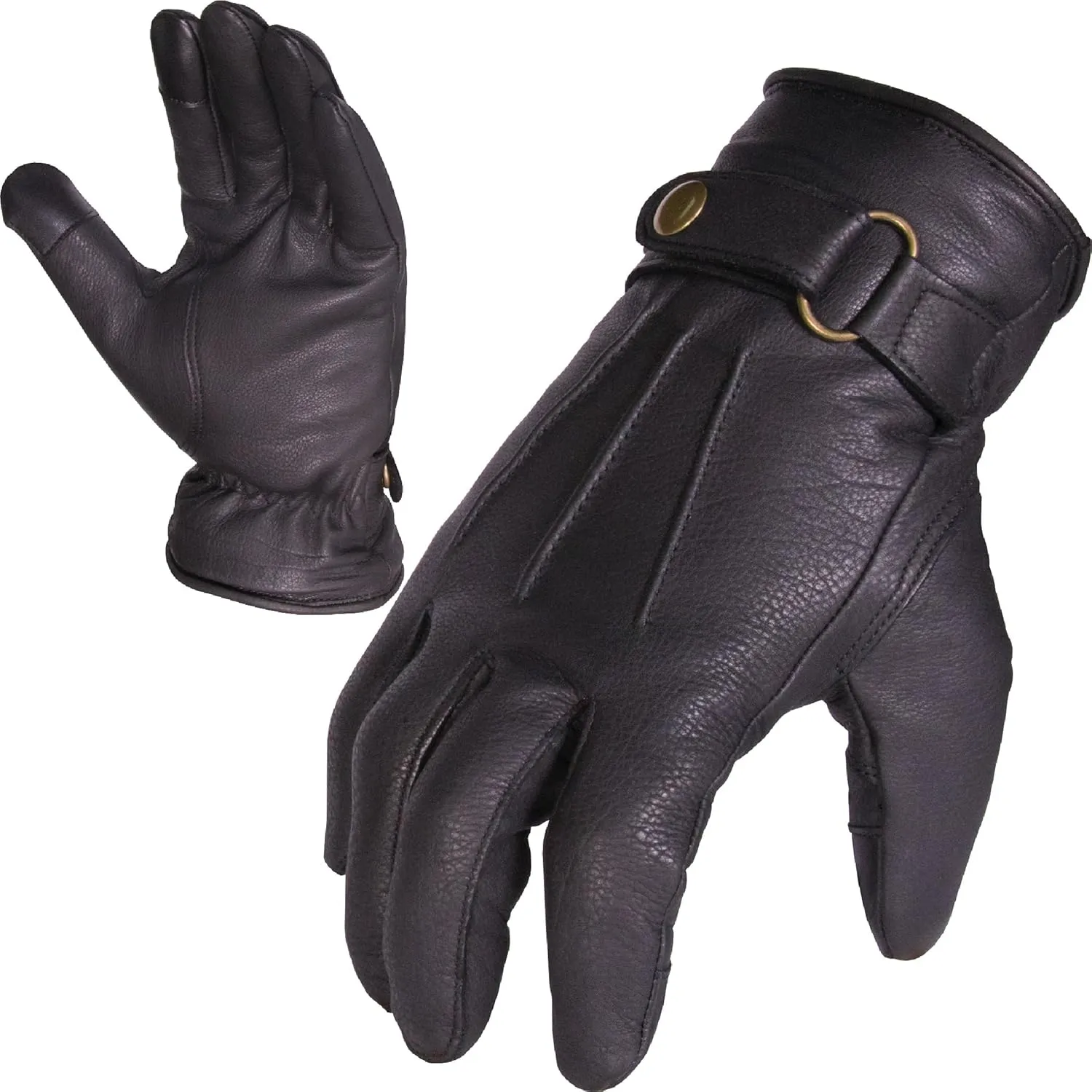 SKYDEER Full Premium Genuine Deerskin Leather Winter Driving Gloves for Cold Condition Dress(SD8681T)