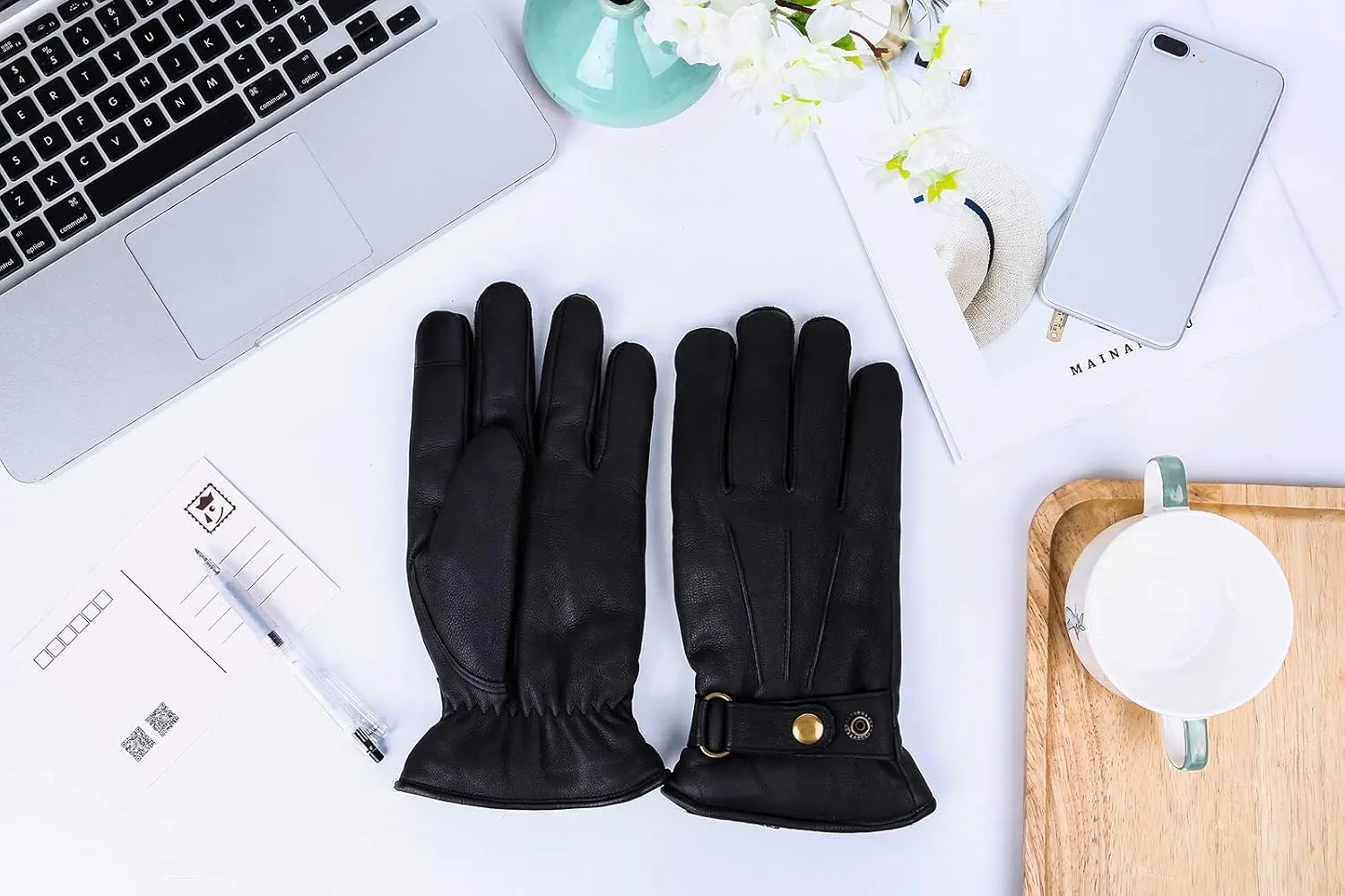 SKYDEER Full Premium Genuine Deerskin Leather Winter Driving Gloves for Cold Condition Dress(SD8681T)