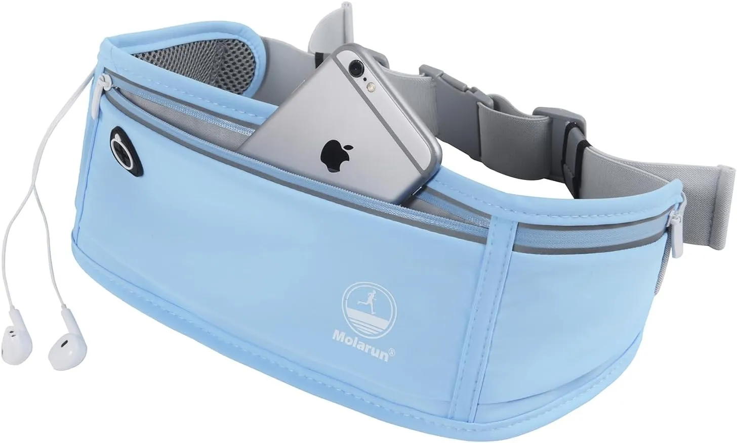 Slim Running Belt Fanny Pack for Women, Jogging Pocket Waist Pack Money Belt Phone Holder for Running Hiking Traveling - Blue