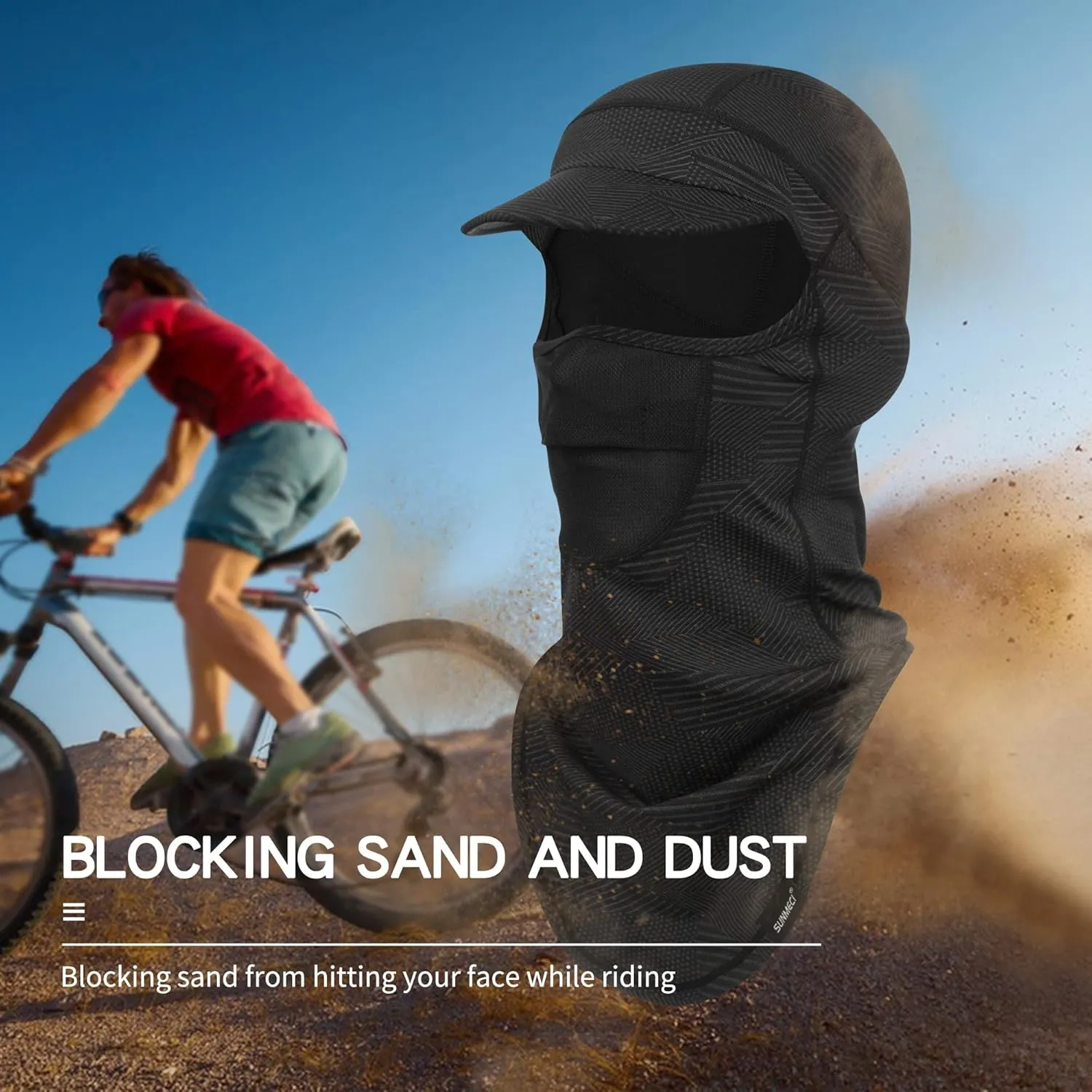 SUNMECI Balaclava Sun Protection Breathable Brim Full Face Mask Cooling Fishing Boating Cycling Sun Mask for Men Women