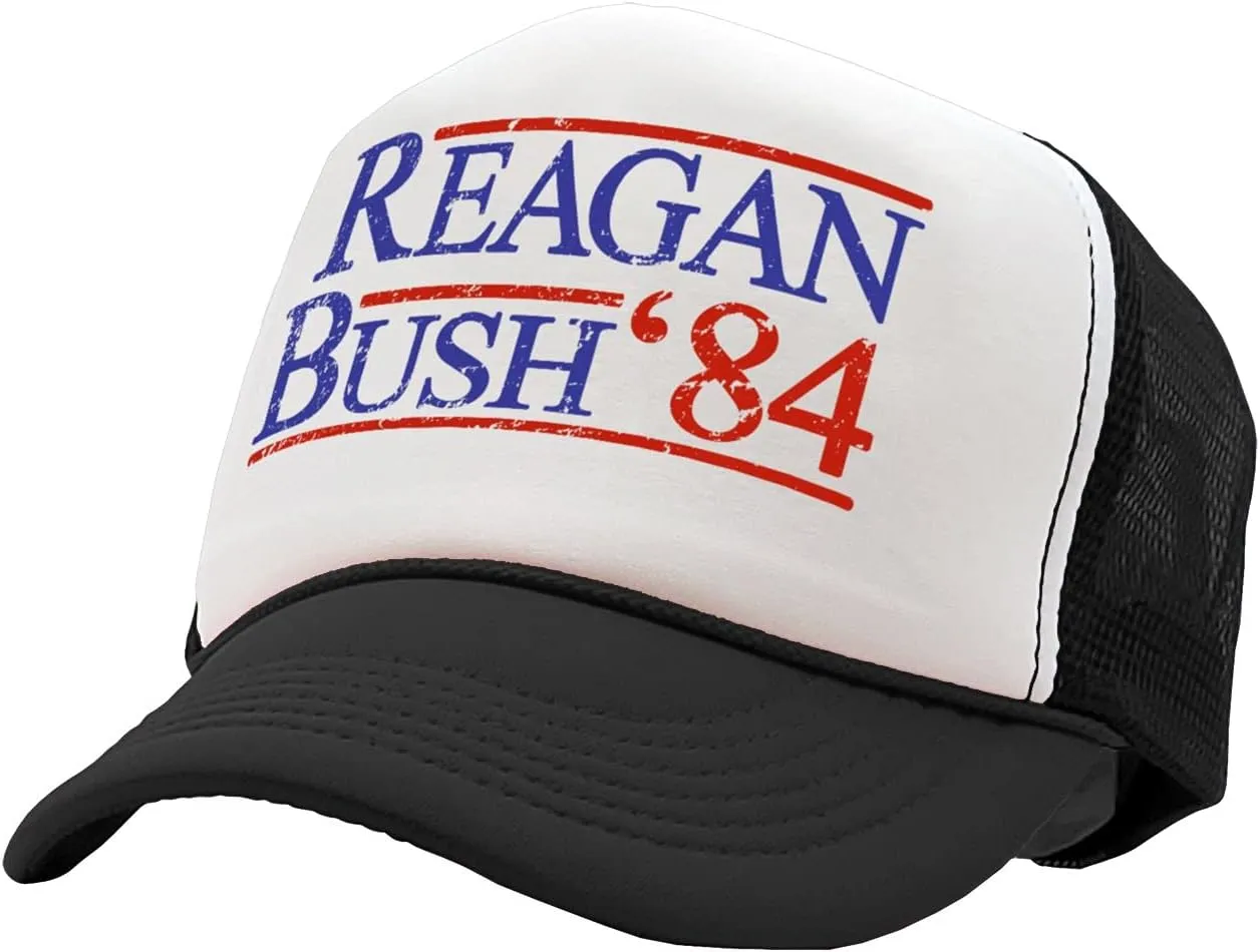 The Goozler - Reagan Bush 84 - President Ronald 1984 - Vintage Retro Style Trucker Cap Hat