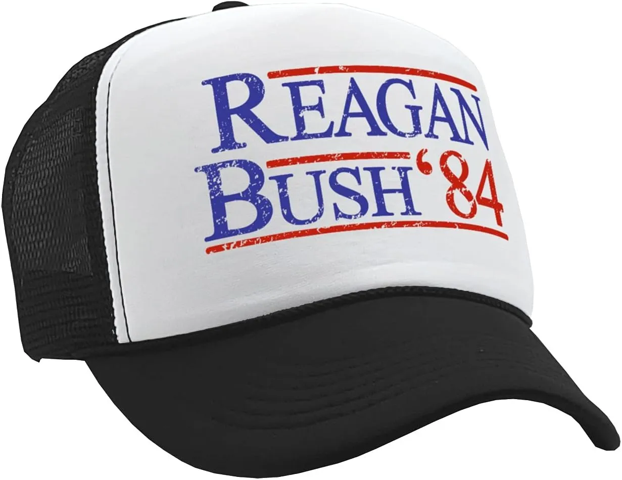 The Goozler - Reagan Bush 84 - President Ronald 1984 - Vintage Retro Style Trucker Cap Hat