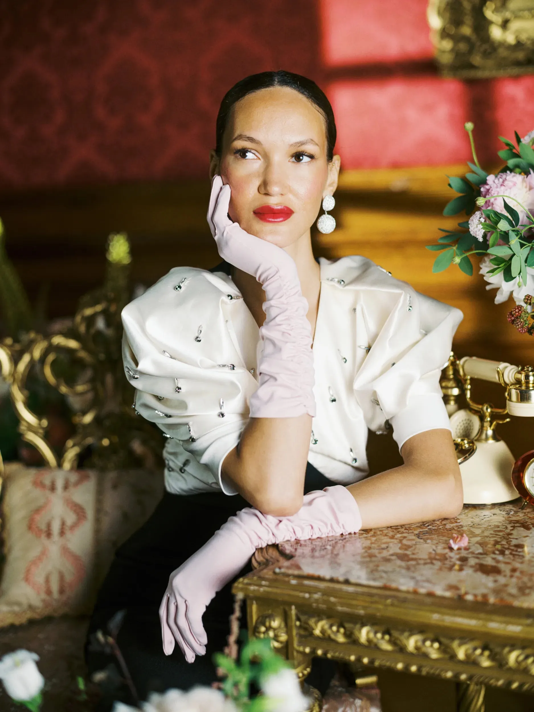THE STEPHANIE - Long Gloves Pink