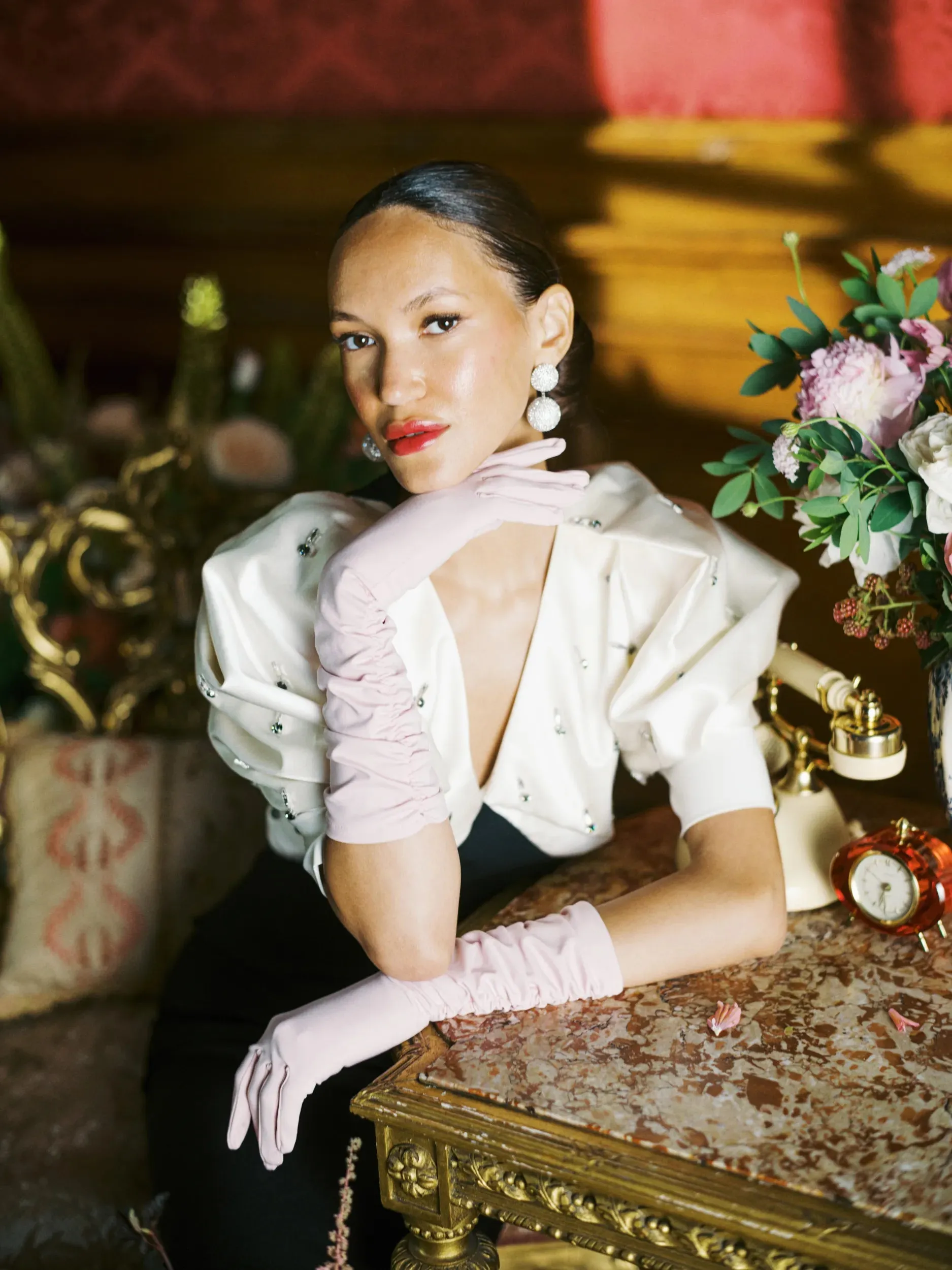 THE STEPHANIE - Long Gloves Pink