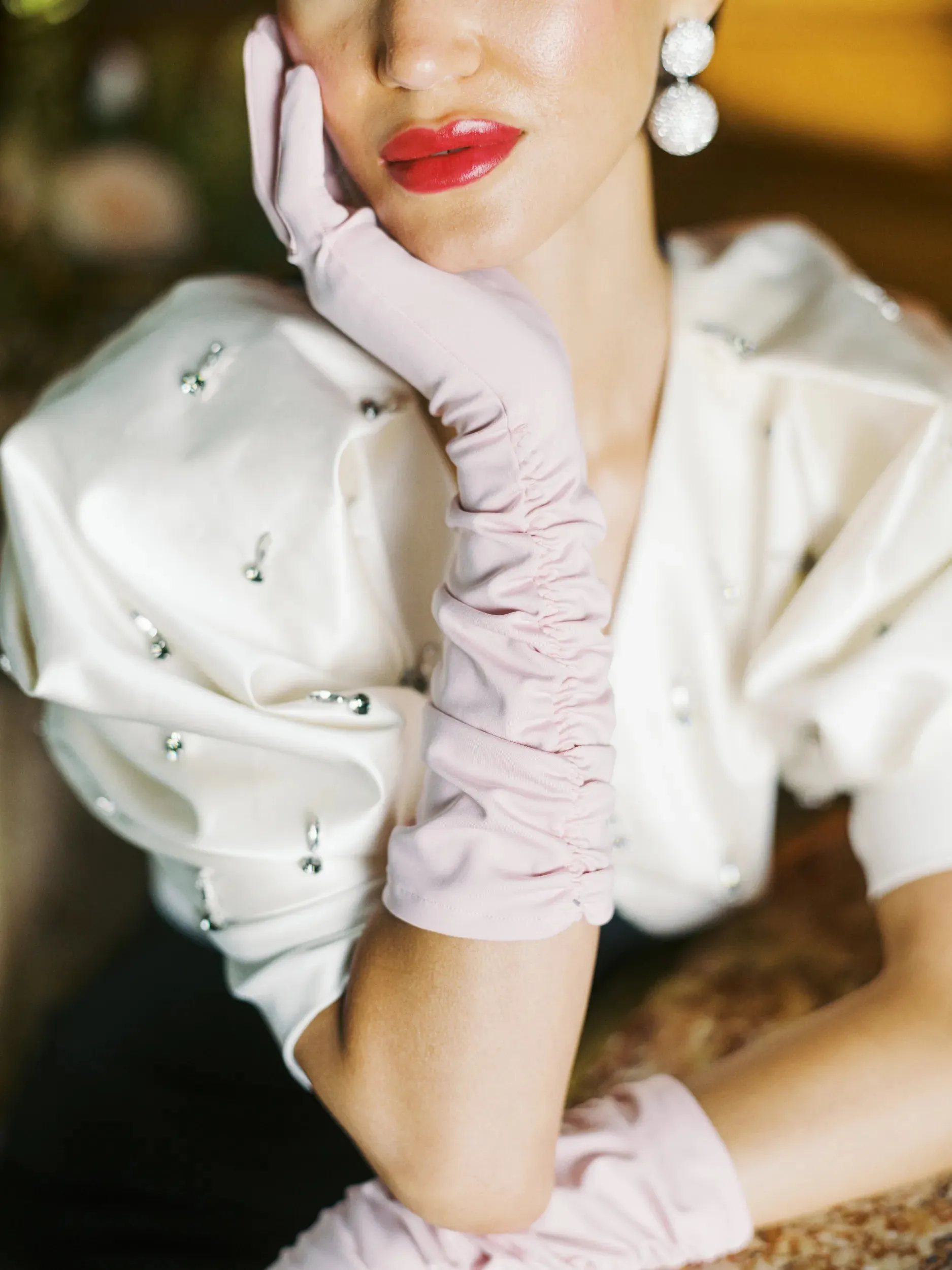 THE STEPHANIE - Long Gloves Pink