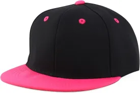 Trendy Apparel Shop Infant to Youth Plain Structured Flatbill Snapback Cap