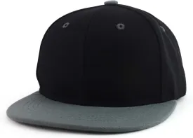 Trendy Apparel Shop Infant to Youth Plain Structured Flatbill Snapback Cap