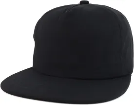 Trendy Apparel Shop Plain Unstructured 5 Panel Flat Bill Snapback Baseball Cap