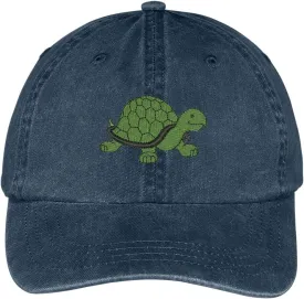 Trendy Apparel Shop Turtle Embroidered Pigment Dyed Washed Cotton Baseball Cap