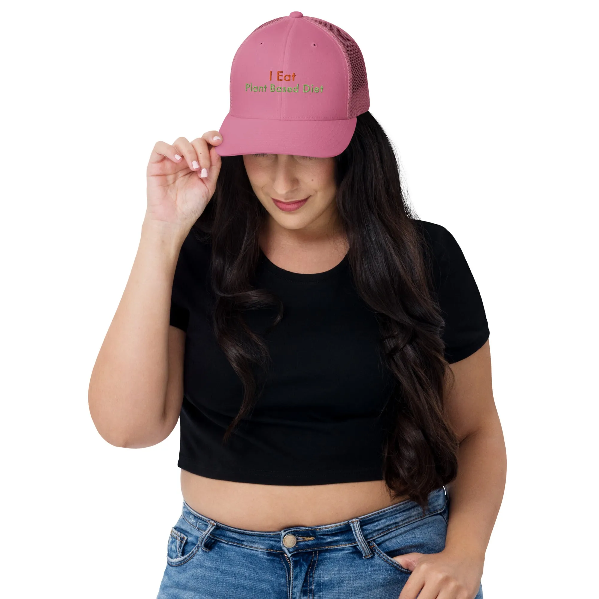 Trucker Cap Women (I Eat Plant Based Diet Trucker Cap - Model 0017)