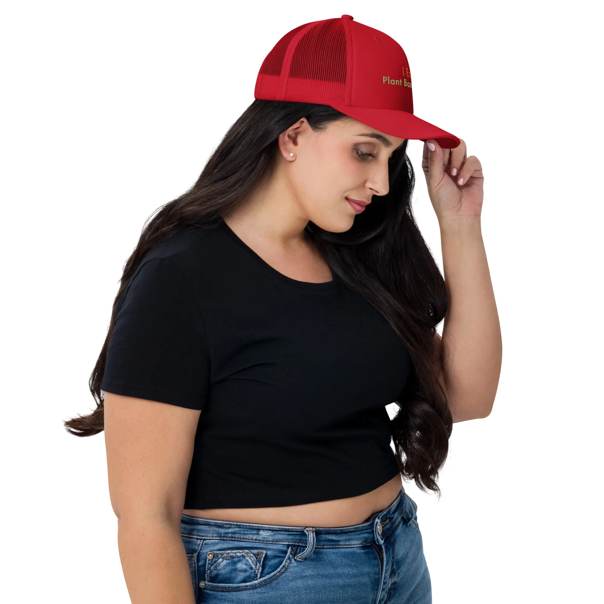 Trucker Cap Women (I Eat Plant Based Diet Trucker Cap - Model 0017)