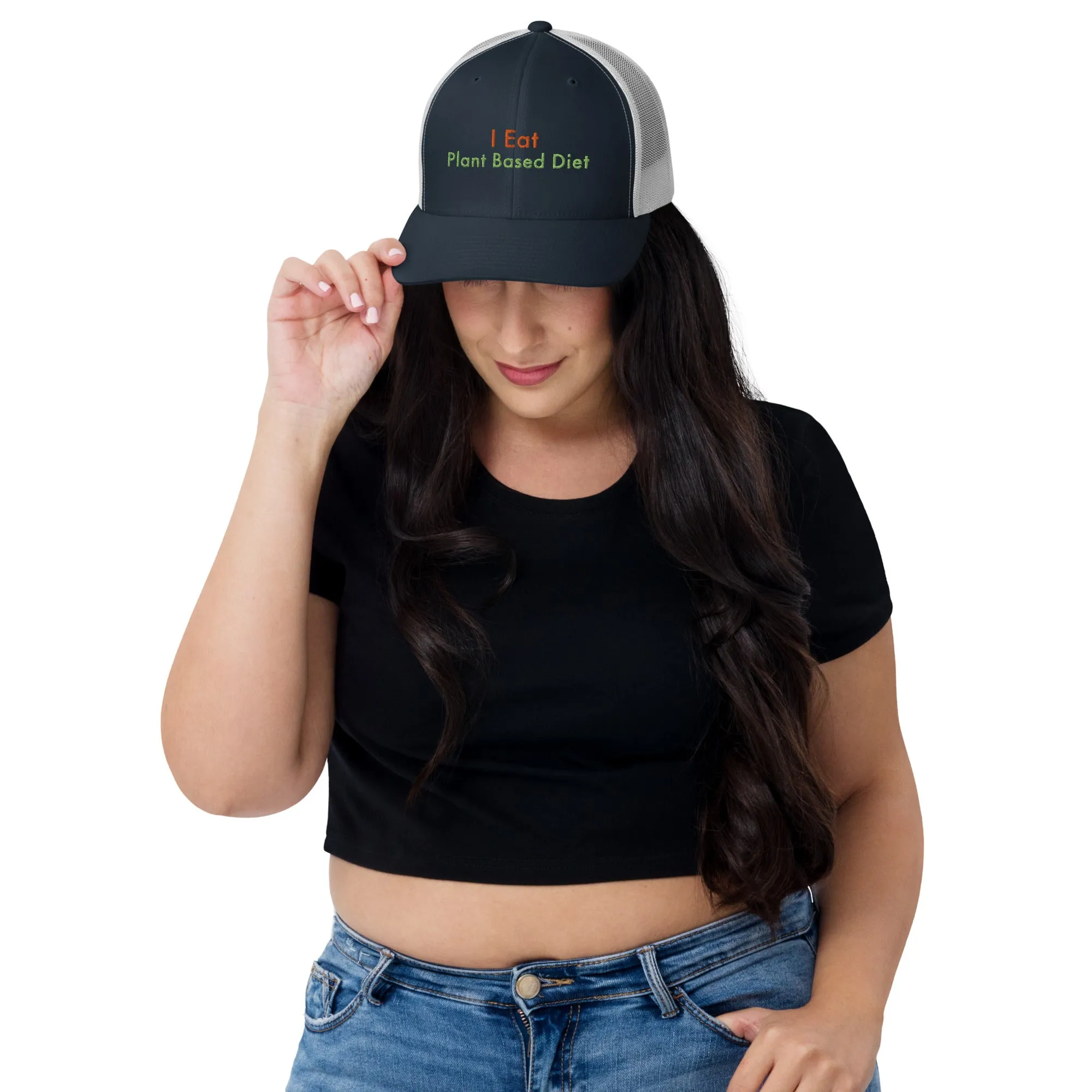Trucker Cap Women (I Eat Plant Based Diet Trucker Cap - Model 0017)