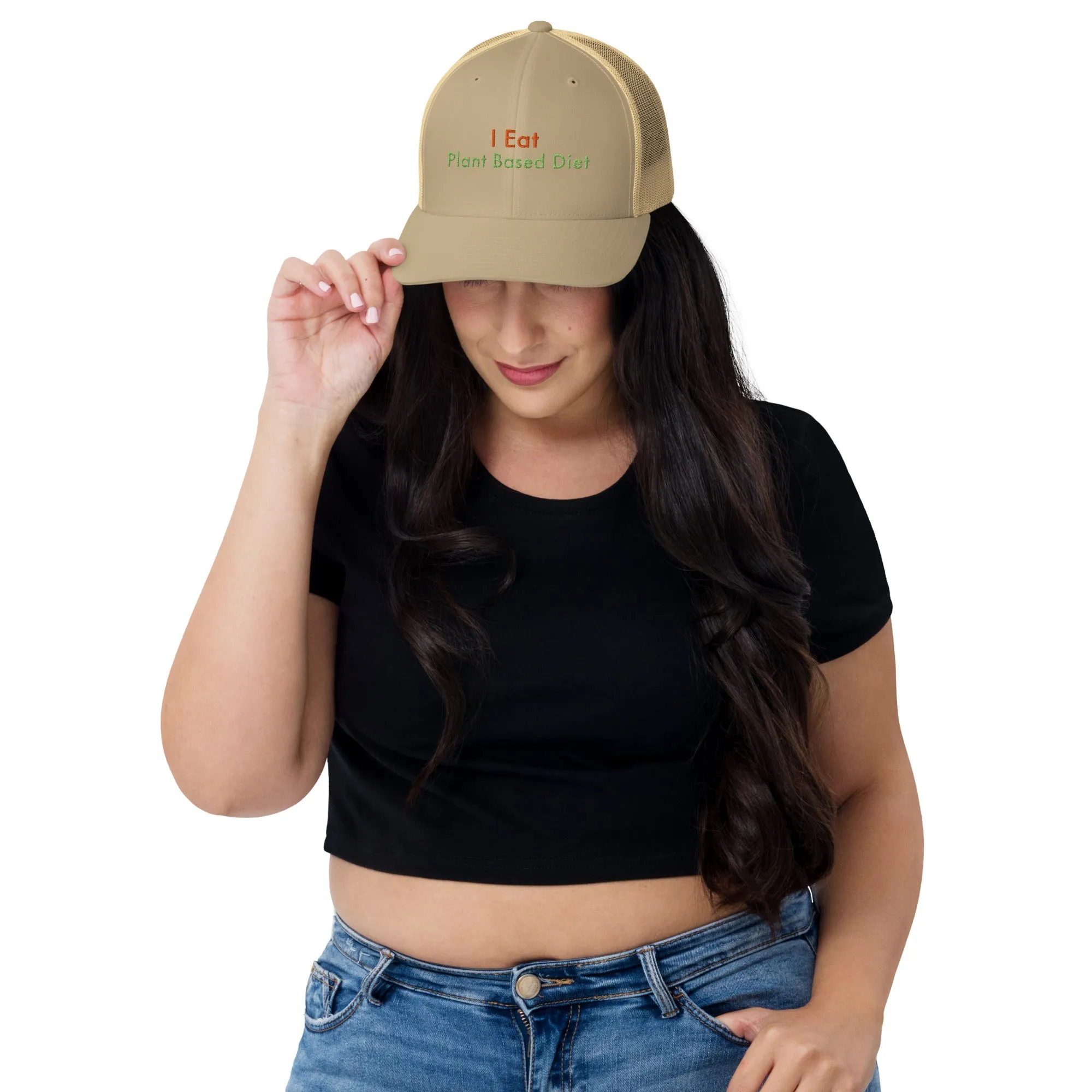 Trucker Cap Women (I Eat Plant Based Diet Trucker Cap - Model 0017)