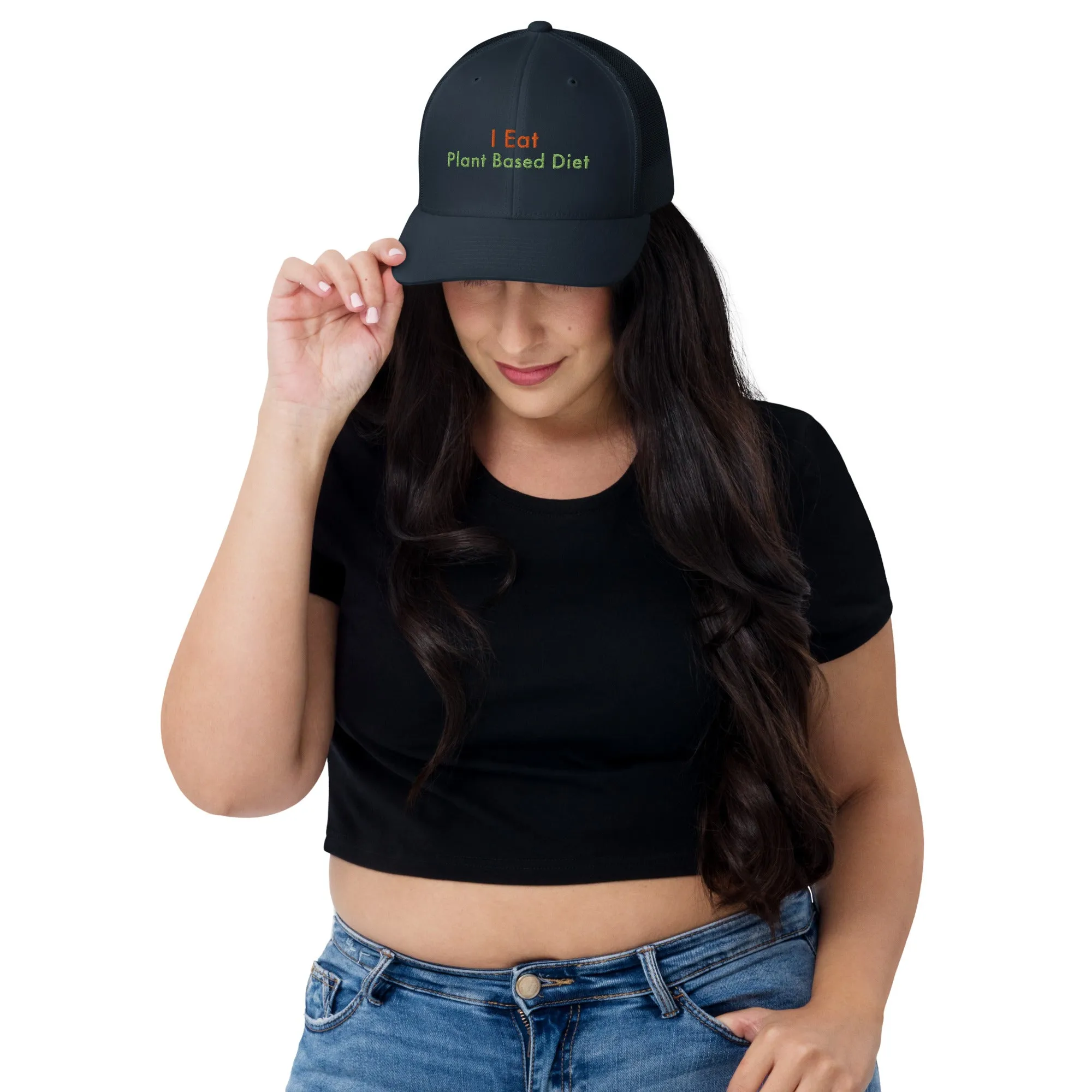 Trucker Cap Women (I Eat Plant Based Diet Trucker Cap - Model 0017)
