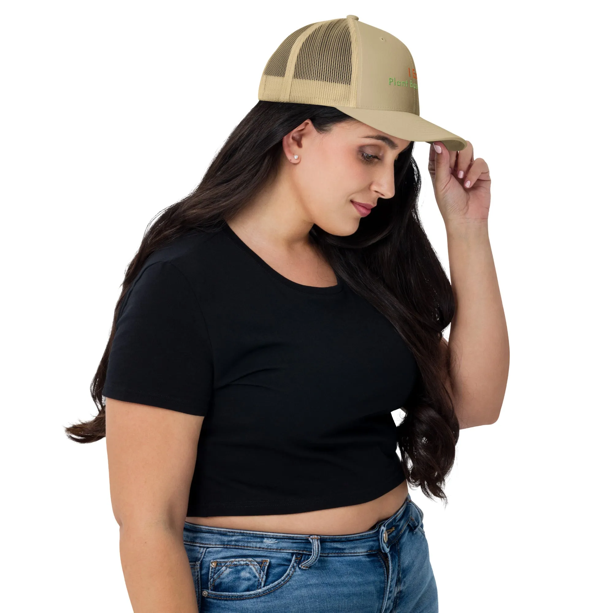 Trucker Cap Women (I Eat Plant Based Diet Trucker Cap - Model 0017)