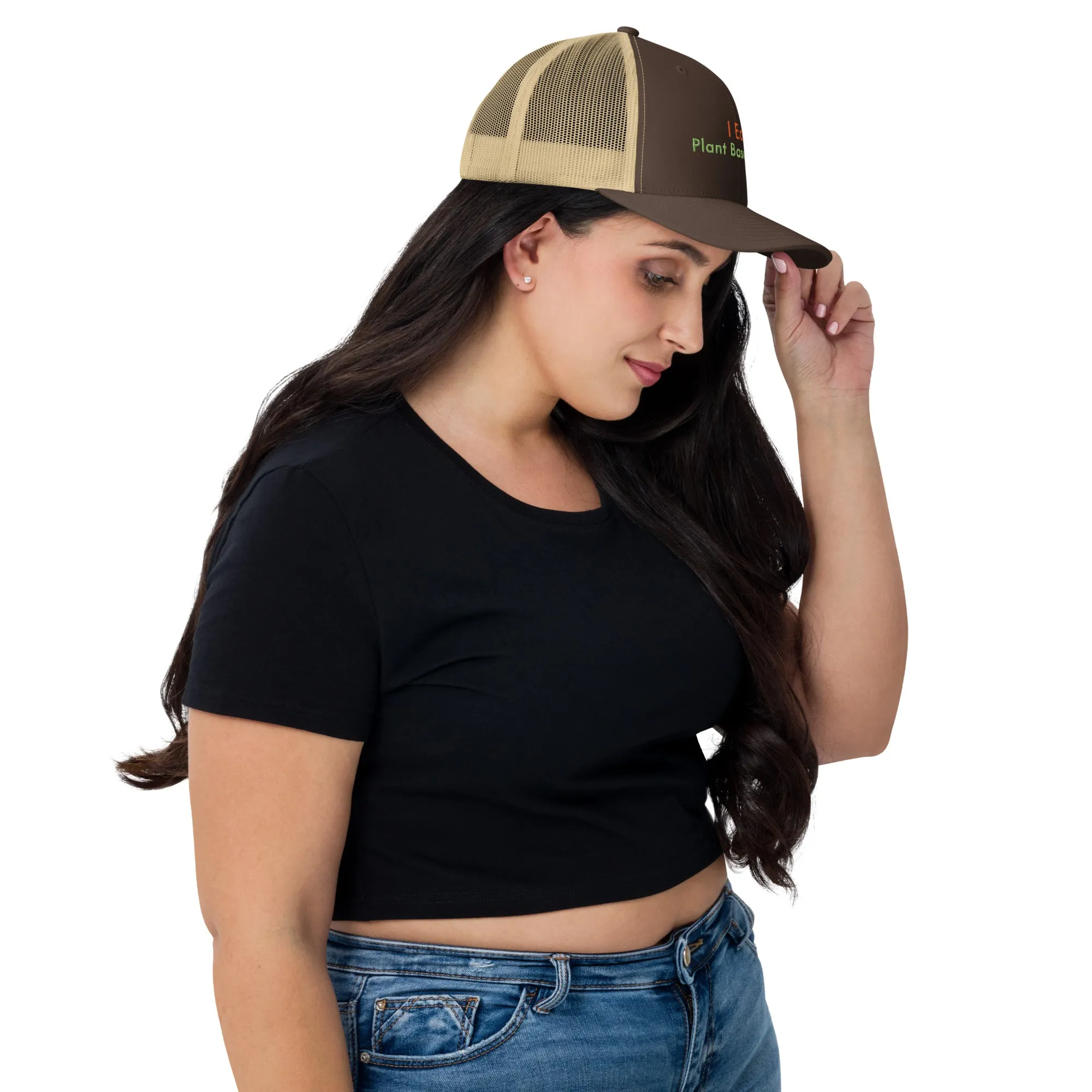 Trucker Cap Women (I Eat Plant Based Diet Trucker Cap - Model 0017)