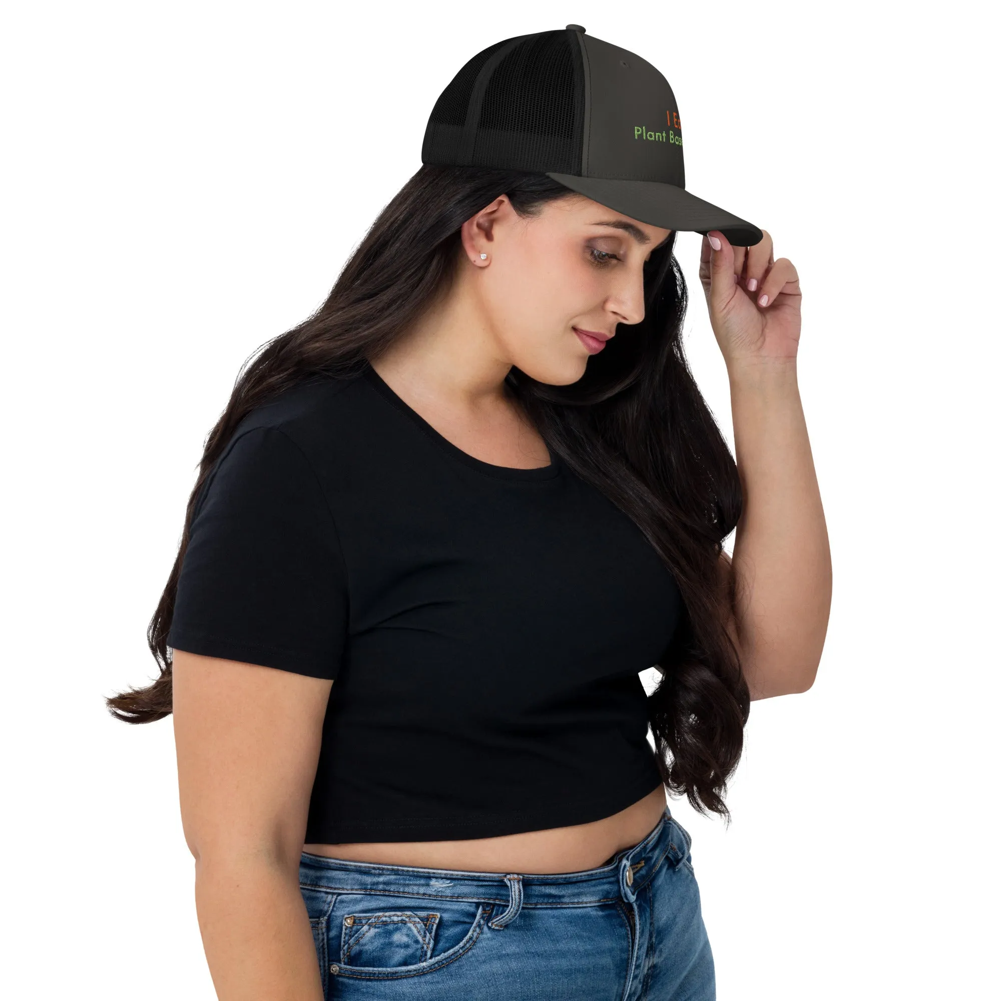 Trucker Cap Women (I Eat Plant Based Diet Trucker Cap - Model 0017)