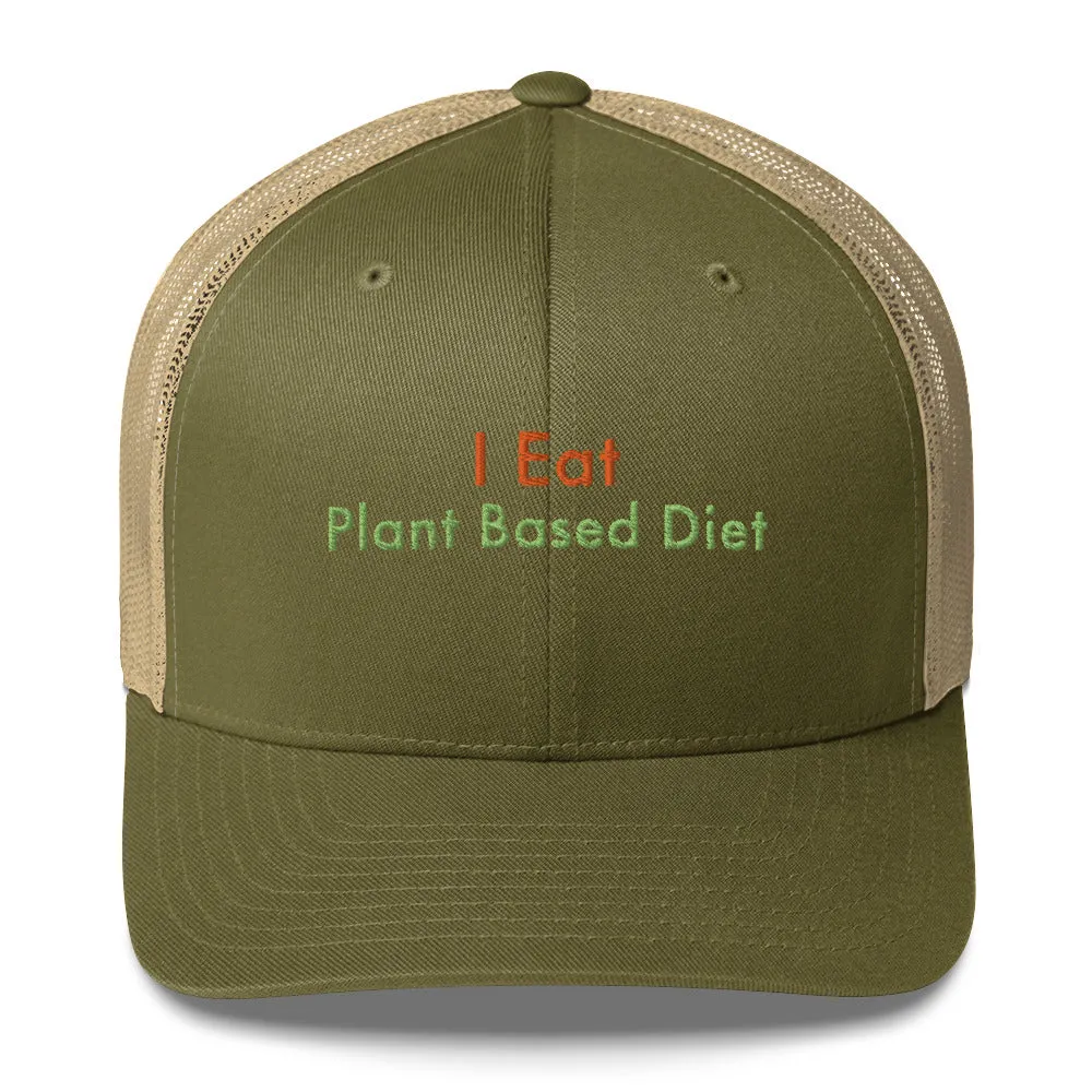 Trucker Cap Women (I Eat Plant Based Diet Trucker Cap - Model 0017)