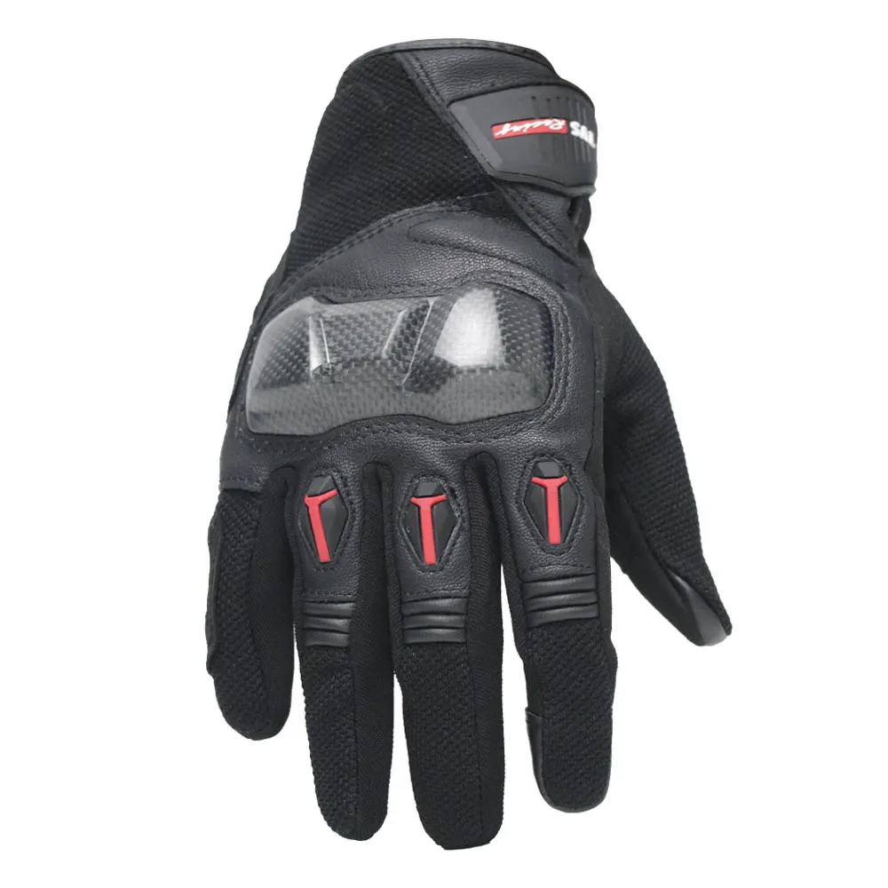 TVS Racing City Riding Gloves for Men – Hard SONIC Protected, Touch Screen Compatible, & Visor Wiper Fingertips – Premium Bike Gloves for Riding Comfort (Black)