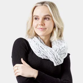 Two Tone Fuzzy Infinity Scarf