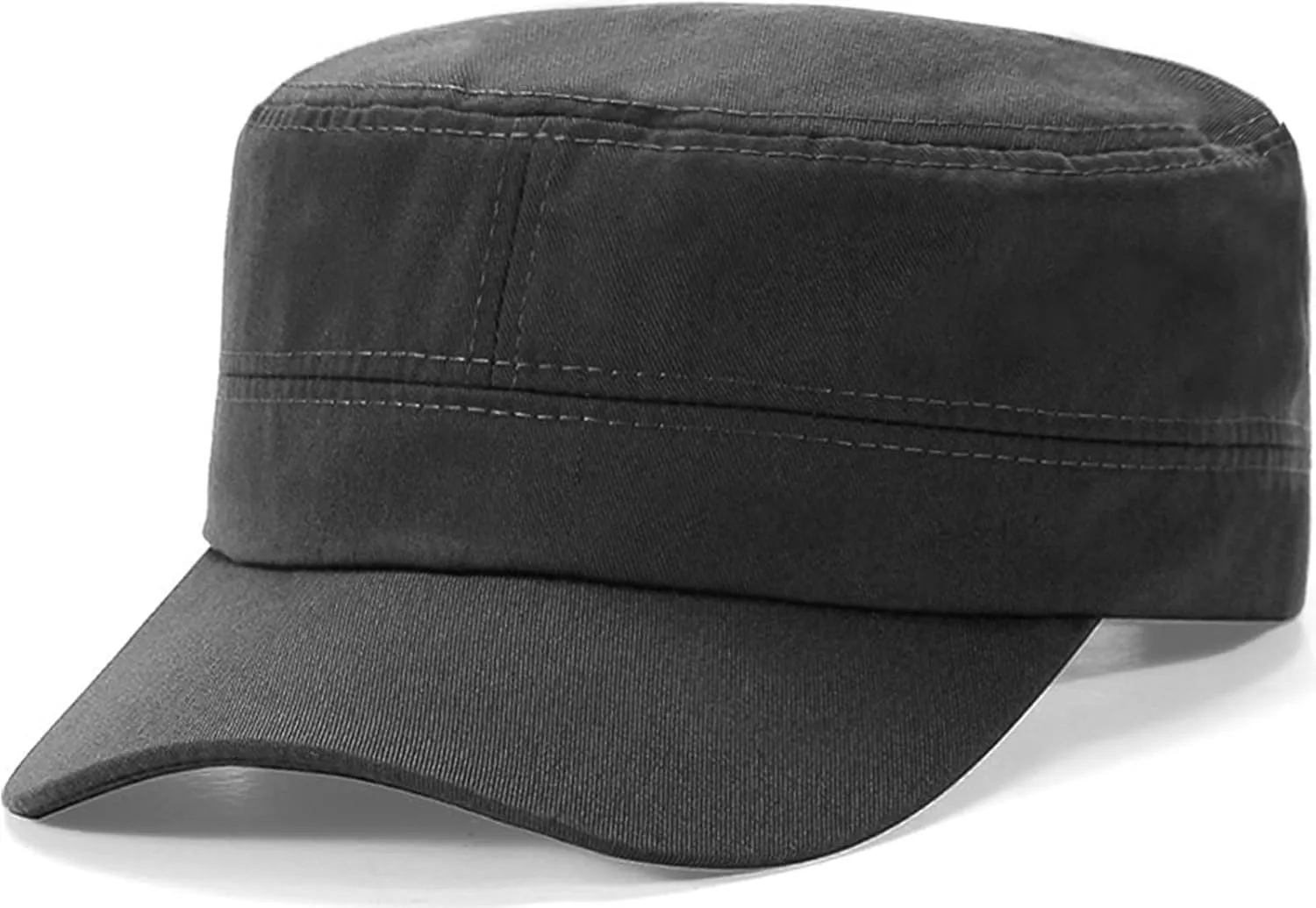 Unisex Cadet Army Cap Flat Top Cap Twill Military Corps Hat for Women Men