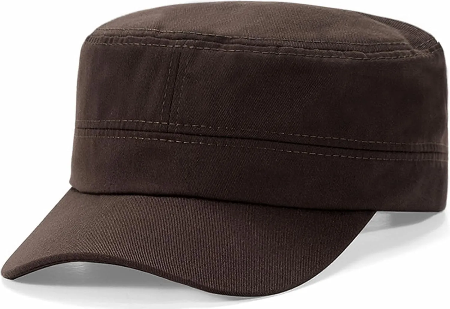 Unisex Cadet Army Cap Flat Top Cap Twill Military Corps Hat for Women Men